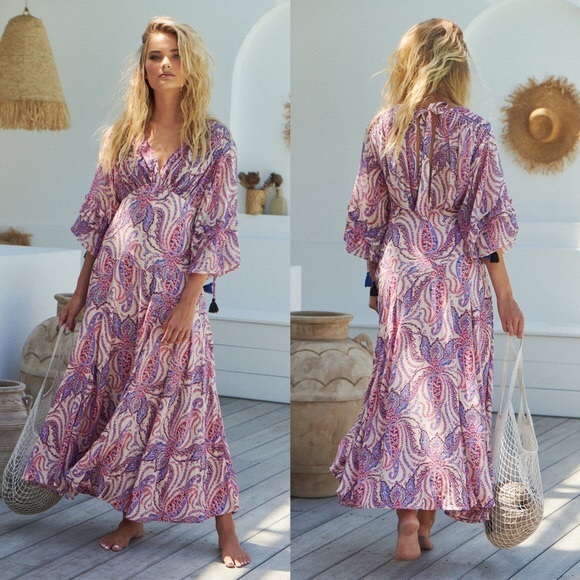 Free People Dresses & Skirts - NEW Free People Women Mirage boho printed maxi dress pink Size 0